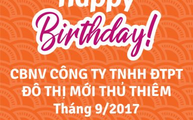 Tổ chức sinh nhật (09/2017) cho CBCNV Đô Thị Mới Thủ Thiêm
